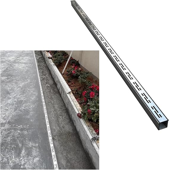 Floor Drainage Trench Stainless Steel, Outdoor Channel Drain Kit for Bathroom/Kitchen/Yard, Driveway Drain and Grates, Trench Drain Channel System(5x5cm(2x2))