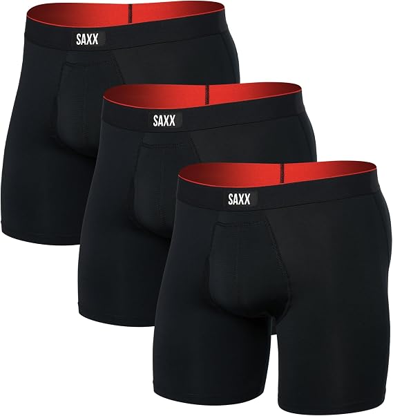  Underwear Co. Men's Multi-Sport Mesh Boxer Brief Fly 3-Pack