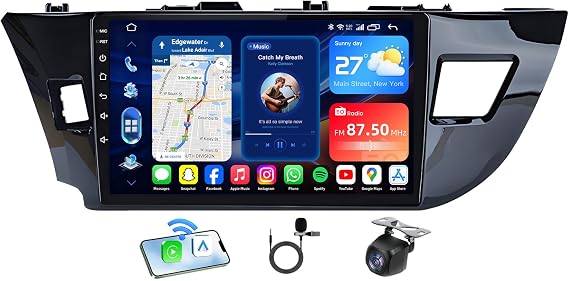 4Core + 64GB ROM Android 15 Car Radio for Toyota Corolla 2014-2016: 5G WiFi