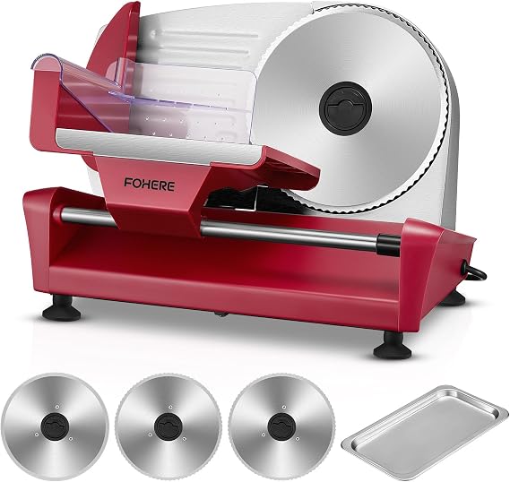 FOHERE 250W Electric Meat Slicer Machine for Home