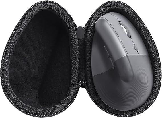 co2CREA Hard Case for Logitech Lift Vertical Ergonomic Mouse, Black | Shockproof Protective Travel Bag with Hand Strap, Portable EVA Carrying Box