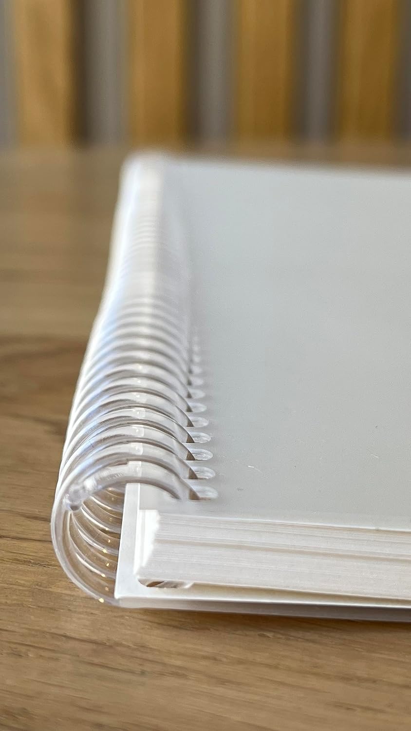 60 Leaf Notebook with Ripstop Waterproof Spiral with Transparent Cover in A4 Size, Ideal for Office, Planner Without Lines