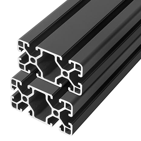 IXGNIJ 4080 T Slot Aluminum Extrusion for 3D Printer Parts and CNC DIY Black 400mmX2