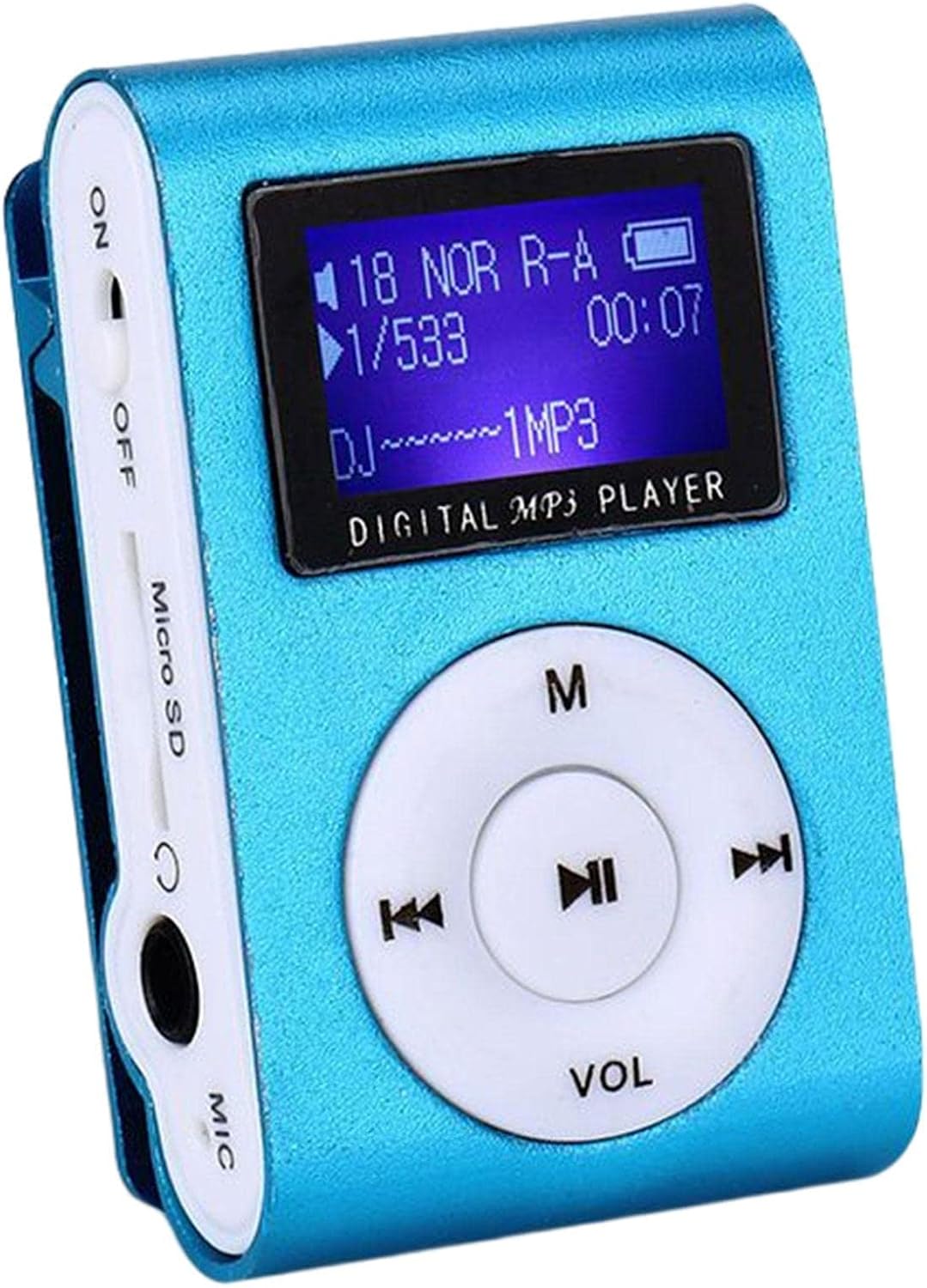 Mp3 Music Player, Screen Metal Clip Card Mp3, Portable Mini Music Player, Hifi Lossless Music Player with Speaker, Lightweight MP3 Music Player, Memory Card Support Player for Music Fm Radio
