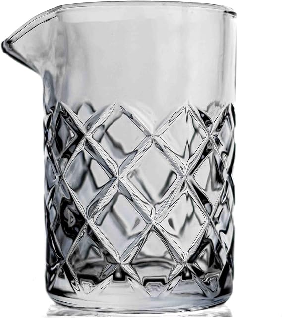 Cocktail Mixing Glass - Bar Mixing Pitcher for Stirring Drinks - 1/4-inch Thick Walls - 17-ounce, 2 Drink Capacity