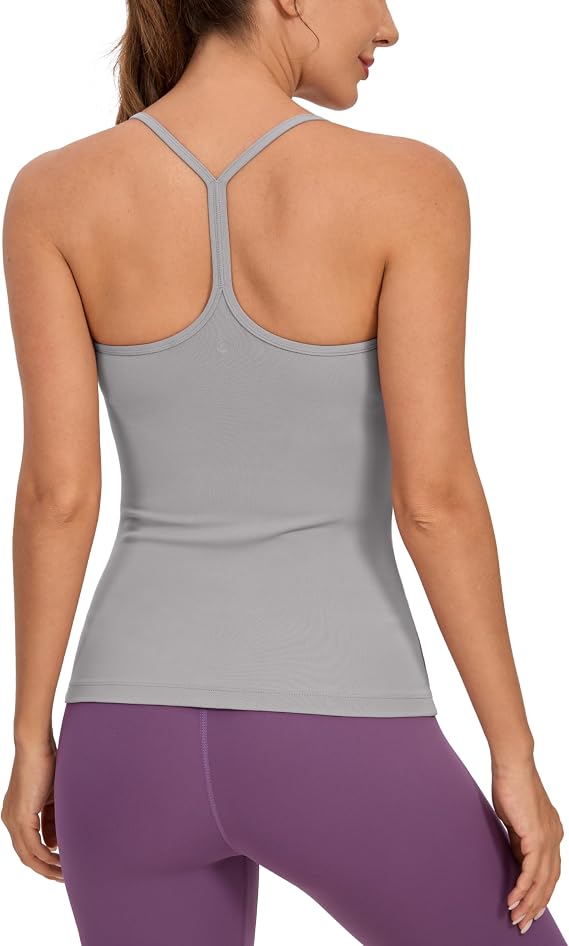 CRZ YOGA Built-in Bra Tank Top with Racerback