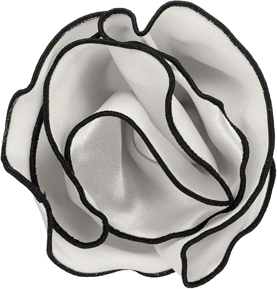 Premium Pre-Folded Four-Point Suit Pocket Square for Men with Sewn Pocket Fold