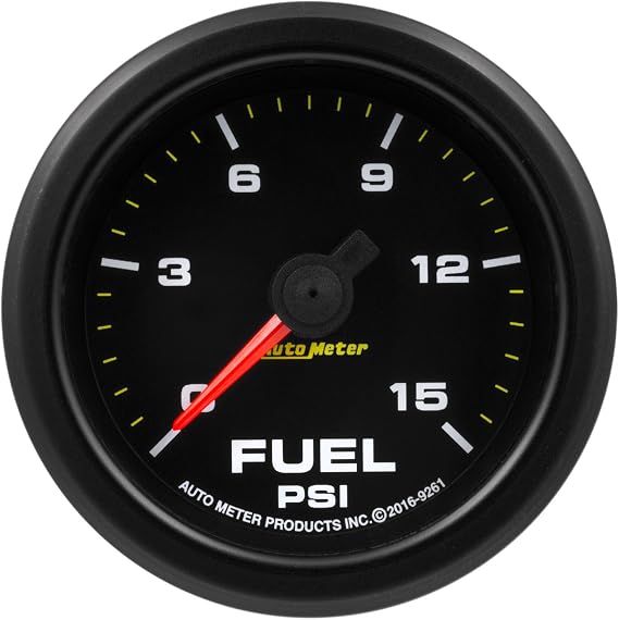 AutoMeter 9261 Gauge, Fuel Press, 2 1/16", 15Psi, Stepper Motor W/Warn, Extreme Environment