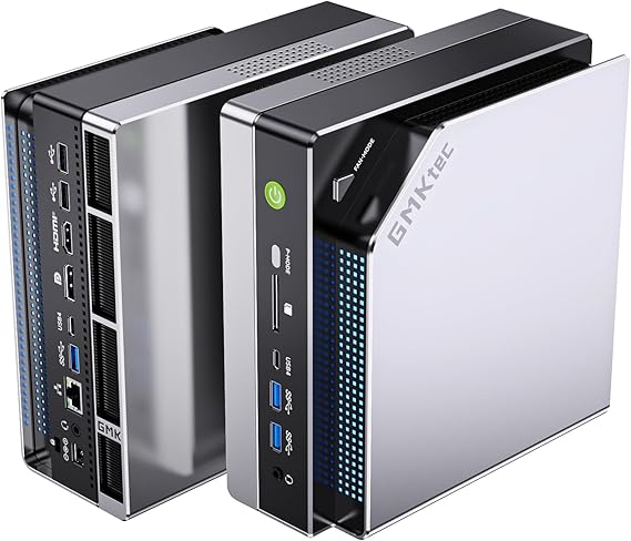 GMKtec EVO-X2 AI Mini PC AMD Ryzen Al Max+ 395 (up to 5.1GHz) Mini Gaming Computers, 128GB LPDDR5X 8000MHz (8GB*8) 2TB PCIe 4.0 SSD, Quad Screen 8K Display, WiFi 7 & USB4, SD Card Reader 4.0