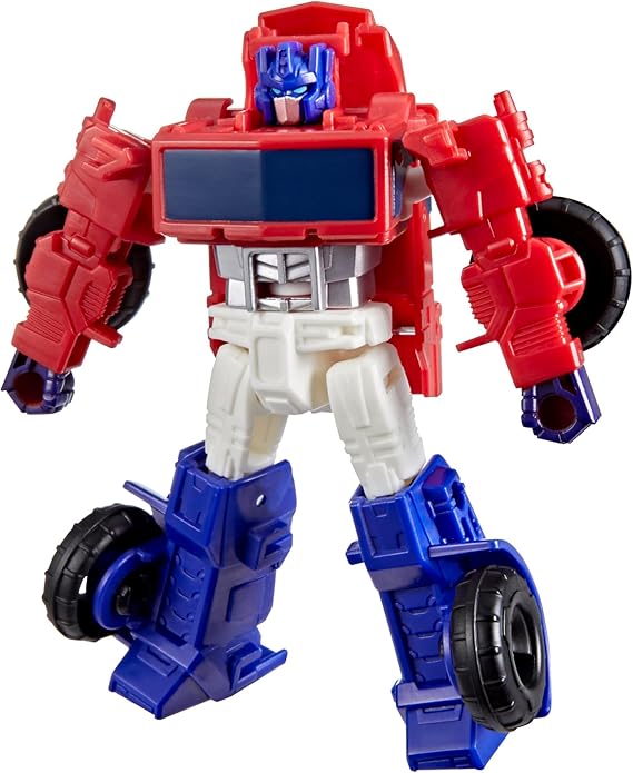 Transformers CYBERWORLD Optimus Prime Cyber Changers 4 inç Aksiyon Figürü, Kamyon Moduna Hızlı Değişim, Erkek ve Kız 6 Yaş ve Üzeri için Robot Oyuncakları