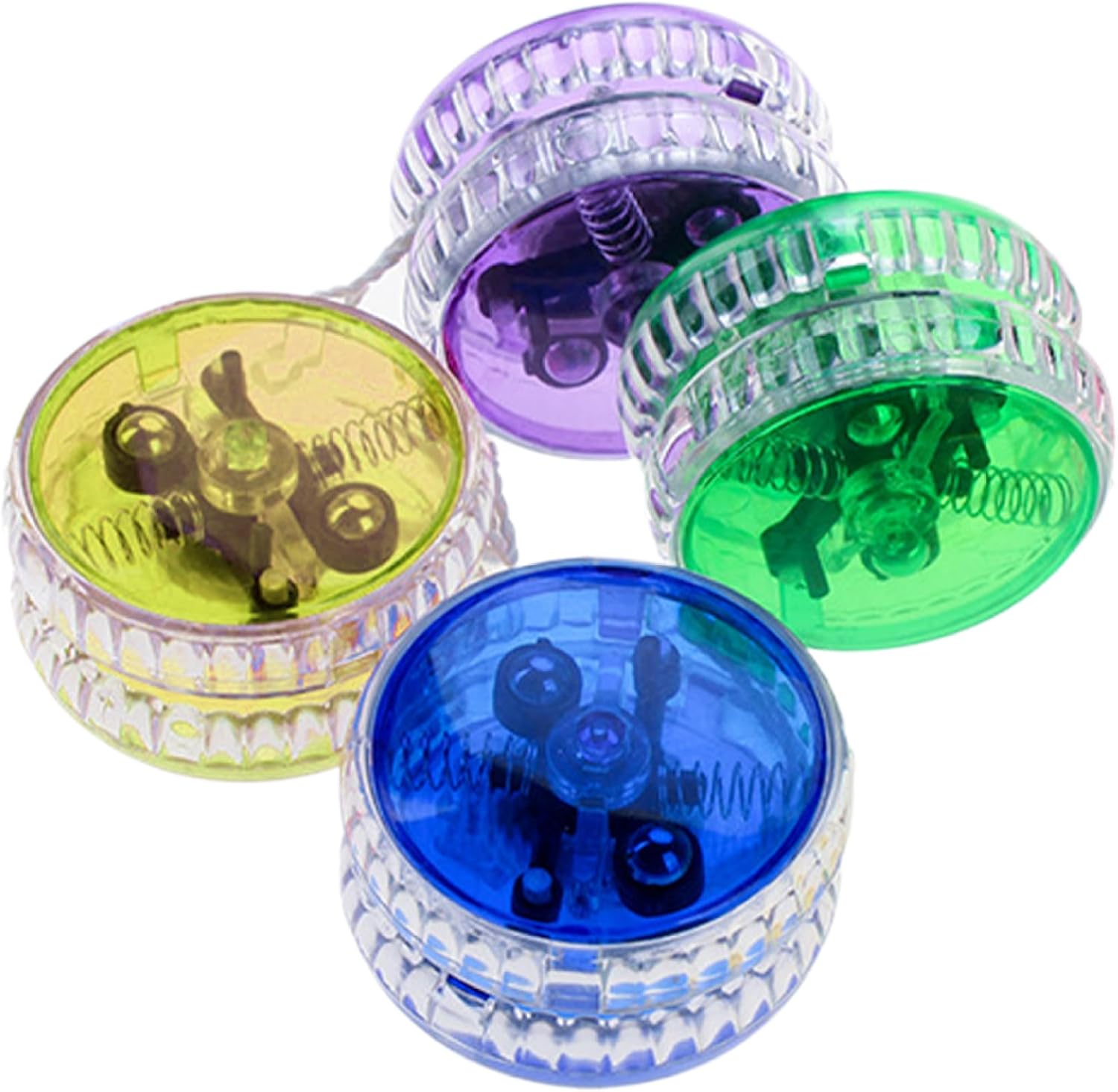 Light Up Yoyo 4Pcs 4 Color Plastic Lightweight for Kids Yo-Yo Playing Fun