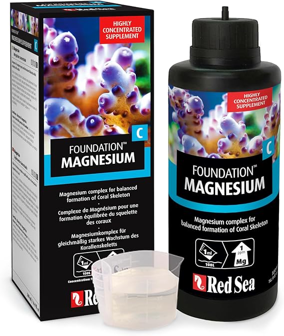 Red Sea Reef Foundation C Magnesium (Mg) Supplement, 1000ml - Maintains Magnesium Balance for Healthy Corals in Marine & Reef Aquariums