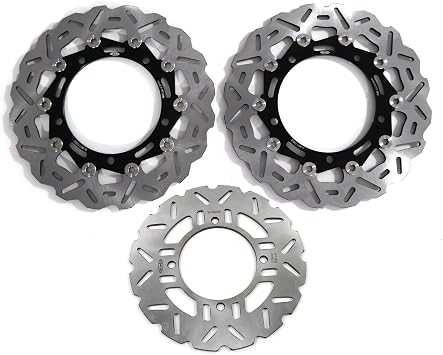 Floating Front Rear Brake Discs Rotors for Kawasaki Z900 2017-2021 ABS 17-21, Z900RS 2018-2021 CAFE' 18-21, Motorcycle Replacement Accessories Black