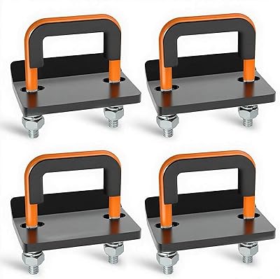 Gerguirry Trailer Hitch Tightener Anti Rattle Clamp for 1.25 to 2 Hitch Cargo Carrier Tow Hitch Stabilizer Heavy Duty for Bike Rack, Truck, SUV, RV Accessories, Orange, 4Pcs