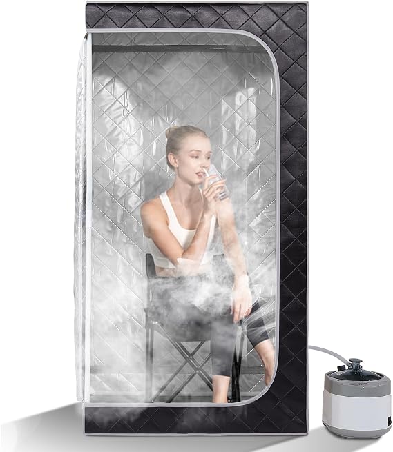 Smartmak Portable Home Steam Sauna, Full Size Personal Spa Box & 4L Steamer