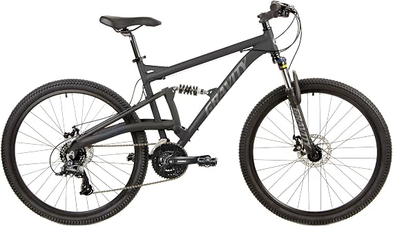 Gravity FSX 29DLX 24 Dual Suspension Mountain Bike with Disc Brakes Black