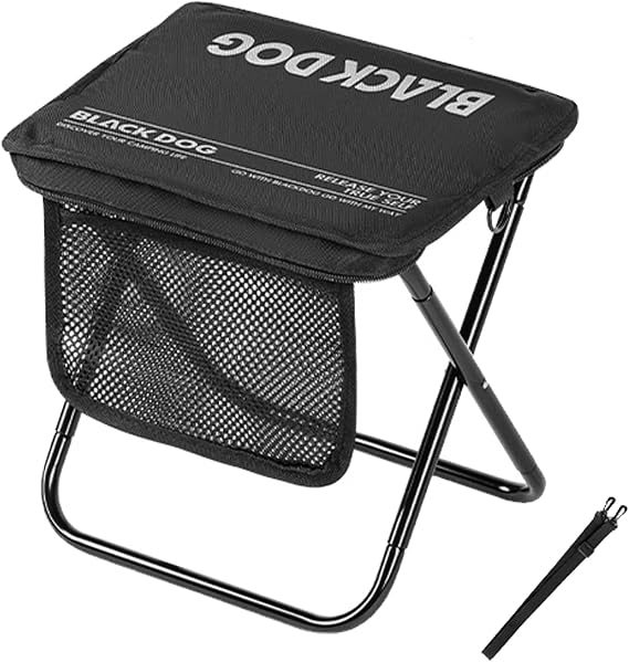 Blackdog 11in Ultralight Camping Folding Stool - 0.7lb Compact Chair | 265lb Load Capacity Aluminum Alloy Backpacking Chair for Hiking, Fishing & BBQ, Portable Small Collapsible Stool for Adults