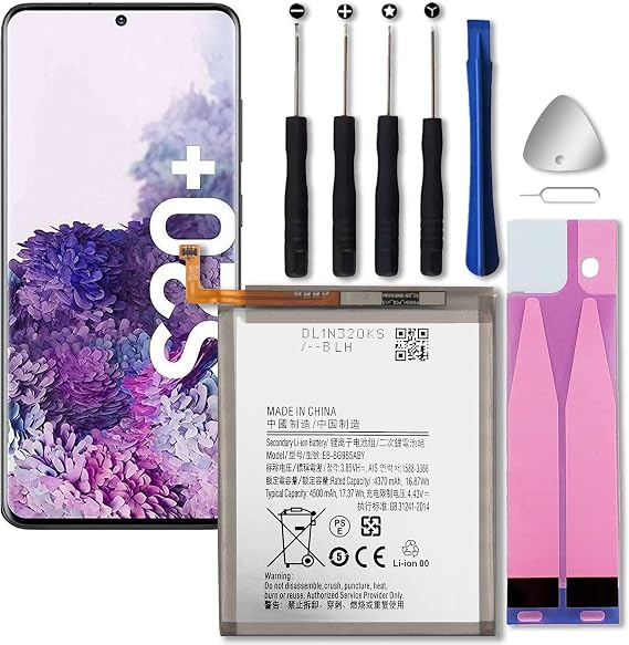 Replacement Battery for Galaxy S20 Plus,EB-BG985ABY with Tool Kits | 4500mAh Capacity Battery Compatible with Galaxy S20 Plus Model (SM-G985 SM-G985F S20+ 5G)