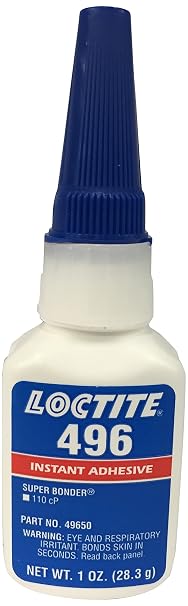 Loctite Instant Adhesive, 496 Series, Clear, 1 oz, Bottle 234156-1 Each