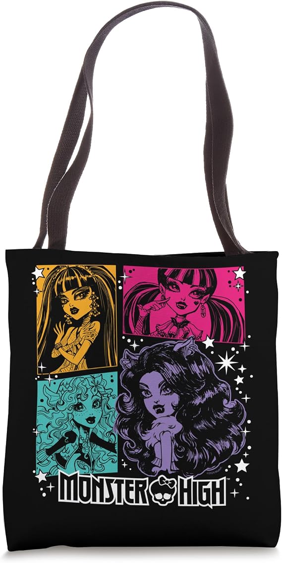 Monster High - Cleo de Nile Lagoona Draculaura Clawdeen Wolf Tote Bag
