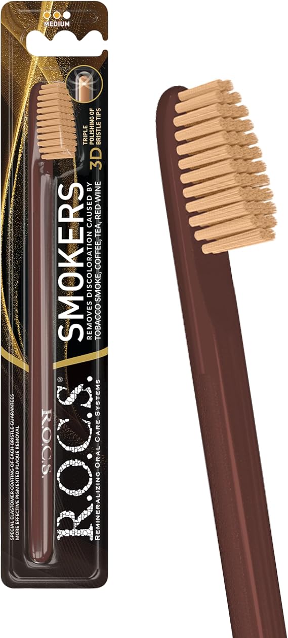 ROCS Smokers Medium Toothbrush