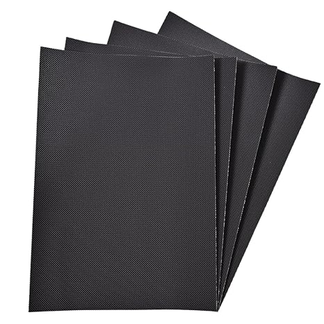 Large Rubber Non-Slip Grip Tape 8.2 x 11.8inches Waterproof Adhesive Anti-Slip Tape for Handles, Furniture, Bathtubs, Frames, Gaming Devices, and Other Indoor/Outdoor Uses (Black, 4-Piece Set)