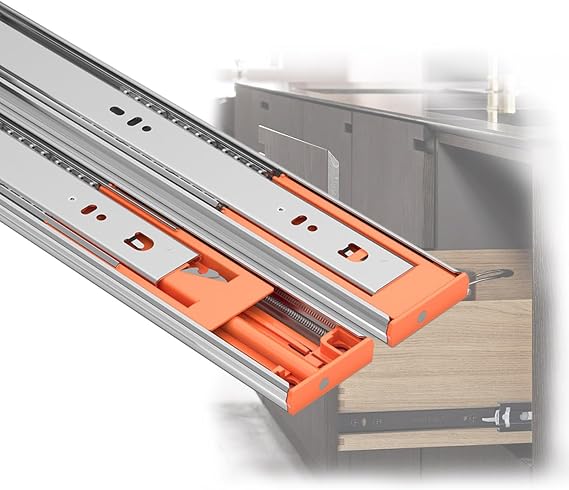 Slide Drawers for Cabinets Correderas para Gavetas 1 Pair of Heavy Duty Drawer Slides,10 12 14 16 18 20 Inch Ball Bearing Runners Rails Tool Box Glides (Size : 14in/35cm)