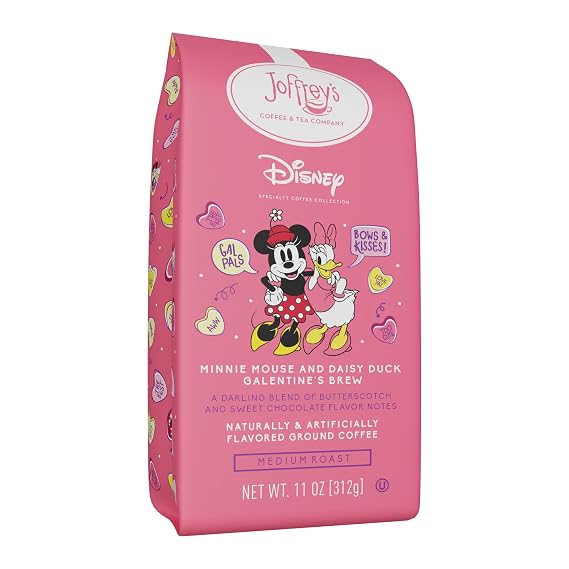 Joffreys Coffee - Disney Minnie Mouse and Daisy Duck Galentines Brew | Darling Blend of Butterscotch and Sweet Chocolate (Ground, 11oz)