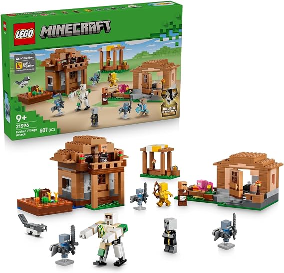 Lego 21596 Minecraft Evoker Village Assault Toy Birthday Present Blocks Boys Girls Children 9 Years Old 10 Years Old 11 Years Old Elementary School Student Micra Minecraft Goods Competition Robot