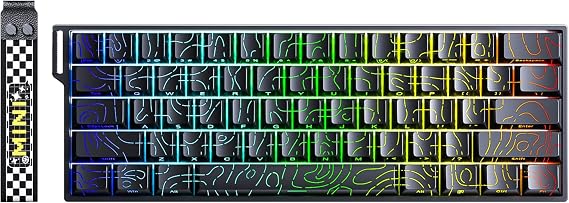Aula Mini 60 He Max Hall Effect Manyetik Klavye Rapid Trigger Spiritcloud Switch 8000Hz RGB TKL Hot Swap Oyuncu Klavyesi Siyah