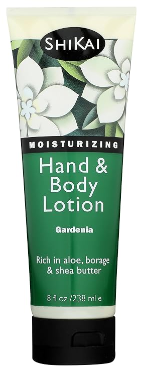ShiKai Hand & Body Lotion (Gardenia, 8oz) | Daily Moisturizing Skincare for Dry and Cracked Hands | With Aloe Vera & Vitamin E