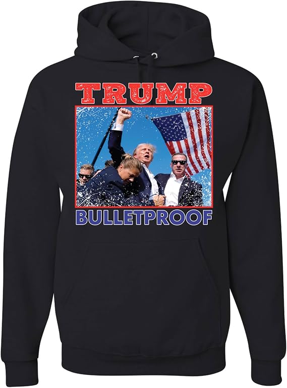 wild custom apparel Trump Bullet Proof Usa Hoodies