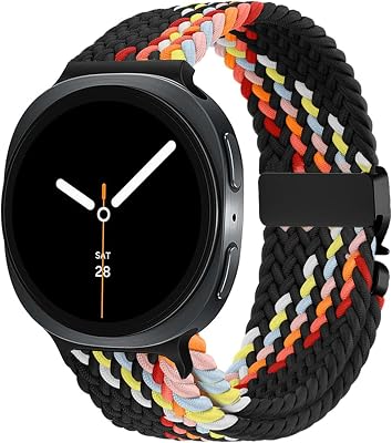 Nylon Braided band Compatible with Galaxy Watch 8 40mm 44mm, Elastic Band for Galaxy Watch 8 Classic 46mm