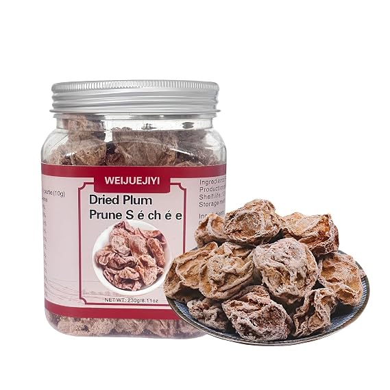 WEIJUEJIYI Sweet and Sour Plum Dried Fruit 8.81oz, Ready-to-eat Dried Prune | Vegetarian, gluten-free, sweet and sour flavor, thick meat texture, satisfying snack, suitable for various eating occasions