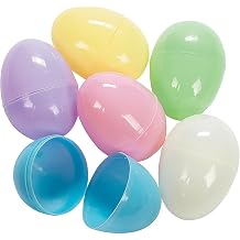 Fun Express Plastic Jumbo Pastel Easter Eggs - 12 Pack (Large, Kid, 12 Plastic Jumbo Pastel Eggs)