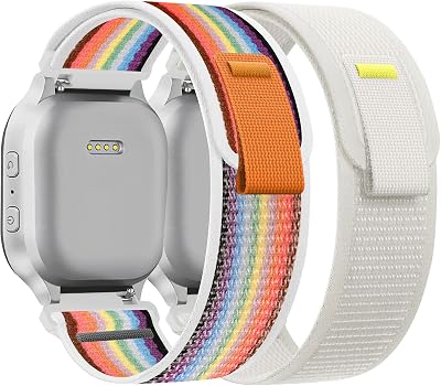Nylon Band Compatible with Cosmo JrTrack 32 SE2JrTrack, Gizmo Watch 3 2 1, Gabb Watch 3 2 1, SyncUP Kids, Soft Breathable Hook and Loop Watch Strap Small Size