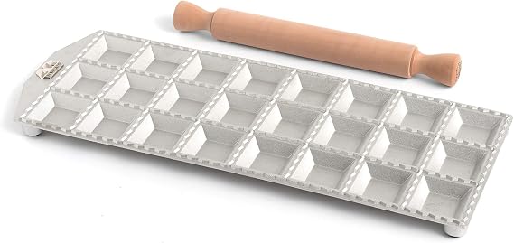 Marcato Ravioli Maker Mould, Makes 2-Dozen 2-Inch Square Raviolis