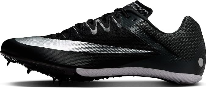 Nike Zoom Rival Sprint Track & Field Sprinting Spikes, Black/Metallic Silver Black, 7.5