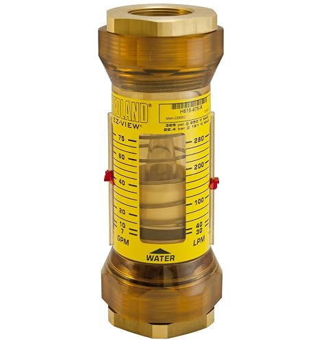 Hedland H624-616-R EZ-View Flowmeter With Sensor, Polyphenylsulfone, For Use With Water, 1 - 16 gpm Flow Range, 1/2" NPT Female