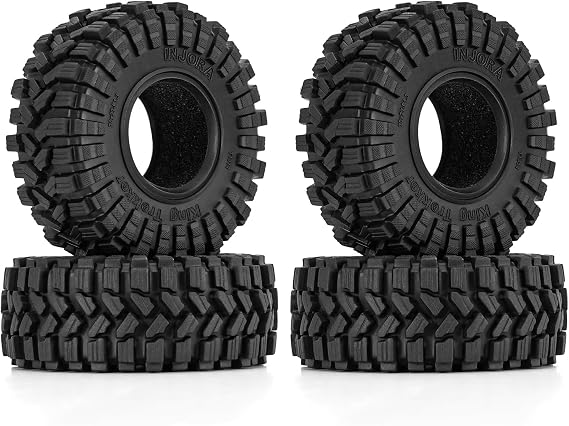 INJORA King Trekker S5 1.3" All Terrain Tires for 1/18 1/24 RC Crawler Car Upgrade, 70 * 27mm(T1314)
