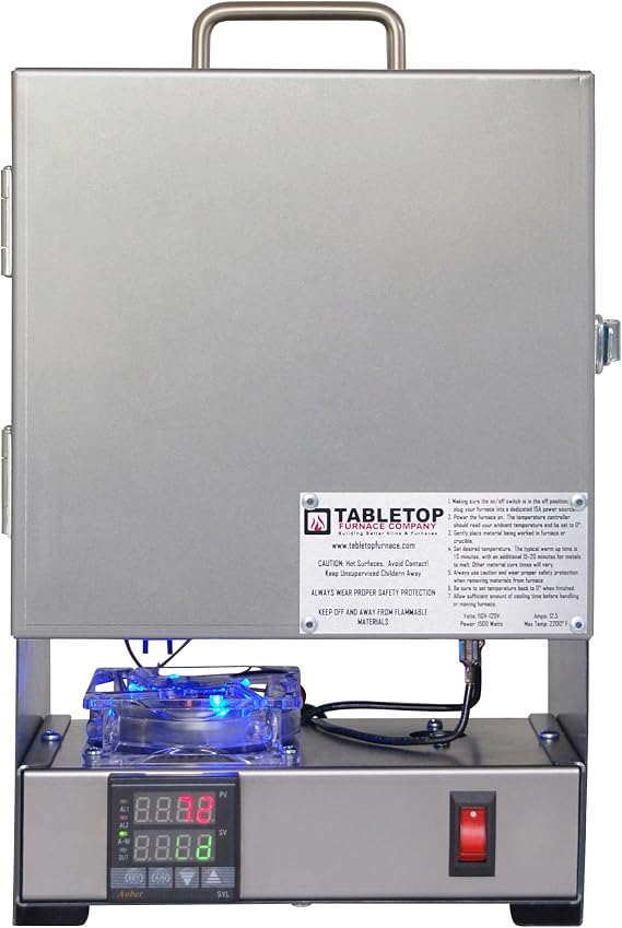 Melting Furnace RapidFire Programmable Tabletop Kiln Melter Jewelry Gold Silver PMC Metal Clay Enamel Bead Making Ceramic Firing