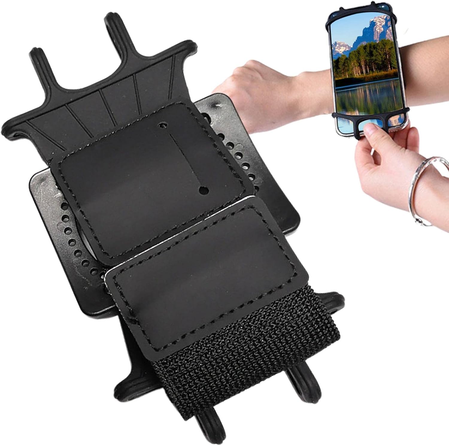 Armband Cell Phone Holder,Comfortable and Durable Running Armband Wristband Phone Holder | Universal Sports Armband Cell Phone Holder for Most Size Smartphones, Suitable for Hiking, Cycling, Walking