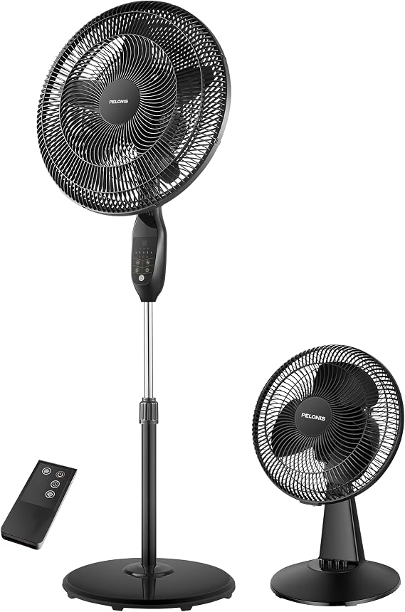 PELONIS 18 - inch Standing Fan & 12 - inch Table Fan Bundle