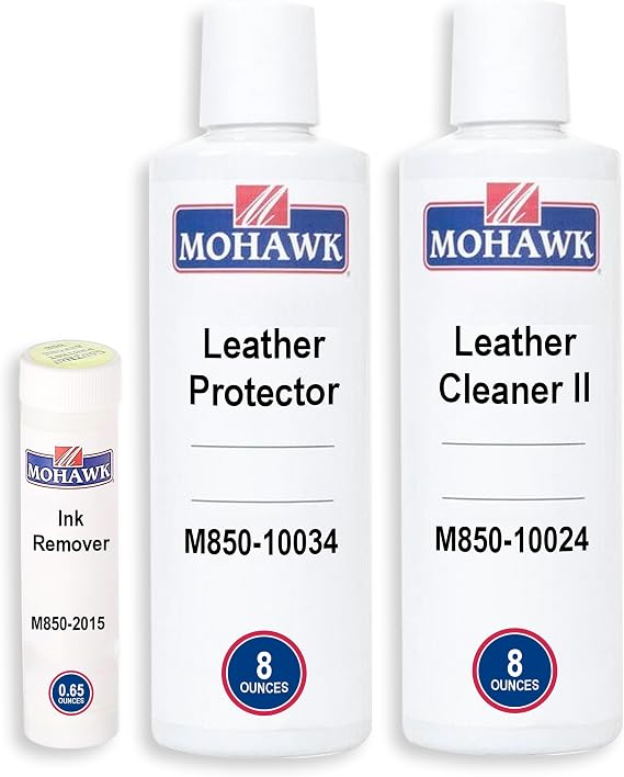 Mohawk Leather Care Kit, Includes Leather Cleaner II (M850-10024), Leather Protector (M850-10034), Ink Remover (M850-2015)