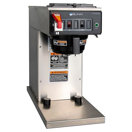 BUNN 12950.0360 12 Cup CWTF15-TC Automatic Commercial Thermal Coffee Brewer, Black/Stainless (120V)