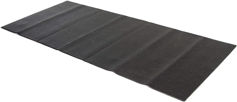 Stamina Fold-to-Fit Folding Equipment Mat 84-Inch by 36-Inch, Black | Fold-to-fit equipment mat helps protect floors during workouts