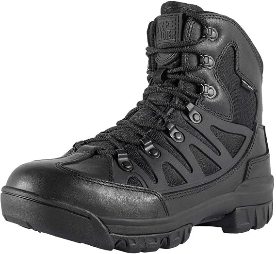 FREE SOLDIER Men's Waterproof Tactical Hiking Boots Military Work Boots Combat Boots(Black 13)