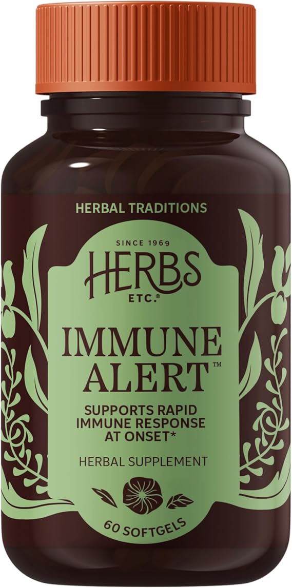 Herbs Etc. Immune Alert Softgels, Gluten-Free & Organic, 60 Count
