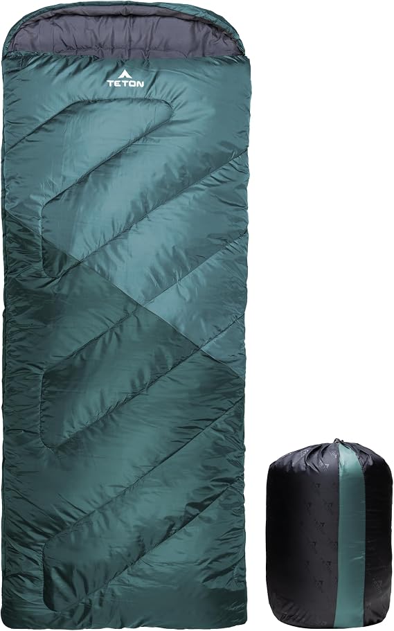 Teton Celsius XXL Sleeping Bag, Cold Weather Sleeping Bags for Adults and Kids, Camping Made Easy and Warm. Compression Sack Included