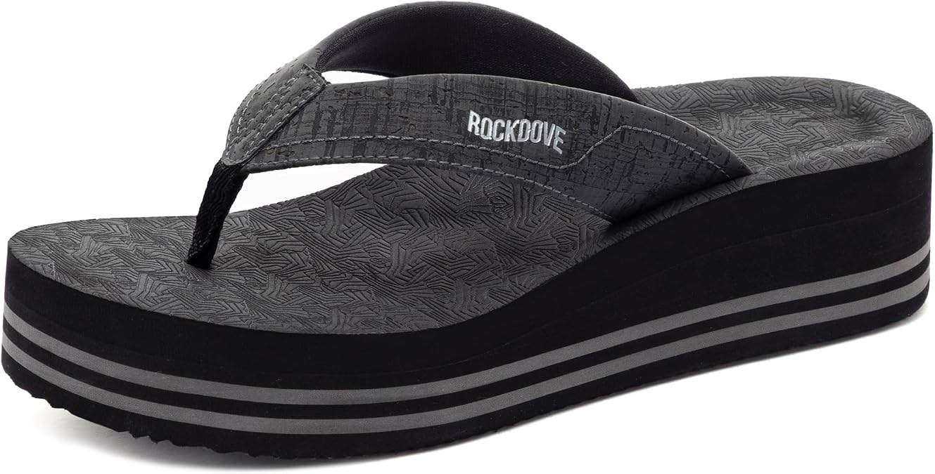 RockDove Womens Vista Platform Flip Flops Stylish Sandals
